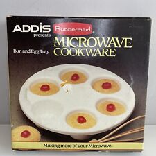Vintage Addis Rubbermaid Egg & Bun Tray Microwave Cookware Prop 80’s Cookables