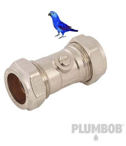 Plumbob isolating valve chrome - isolating,