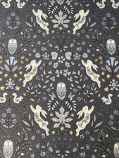 Fat Quarter Kokka Co Soten Owl Rabbit Squirrel Leaves Flowers 100% Cotton Fabric