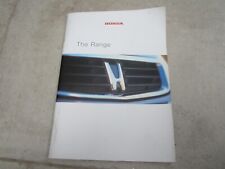 Honda Range Brochure 2000 S NSX CR-V HR-V Accord Civic Logo Legend Insight Prelu