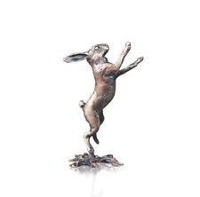 Boxing Hare Solid Bronze Foundry Cast Detailed Sculpture Butler & Peach [2041]