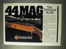 1990 Simmons 44 Mag Scope Ad -