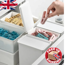 Plastic Laundry Powder Box Detergent Soap Storage Container Washing Up Case UK