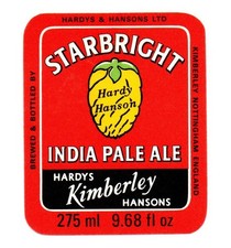 England - Vintage Beer Label - Hardys & Hansons, Kimberley - Starbright IPA