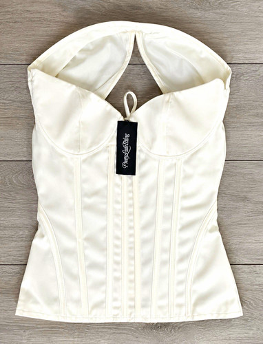 Prettylittlething white halter - white,