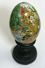 Large Ornamental Wooden Egg