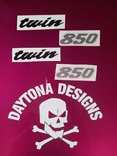 TDM TWIN 850 SILVER & BLACK CUSTOM PAIR FAIRING PANEL SEAT UNIT DECALS STICKERS
