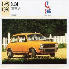 1969-1980 AUSTIN MINI CLUBMAN Classic Car Photograph / Information Maxi Card