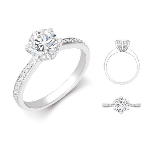 Lab grown diamond solitaire - lab,