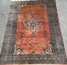 AN SENSATIONAL OLD HANDMADE TRADITIONAL PAKISTAN ORIENTAL  RUG(259 X 188 cm)*
