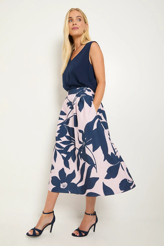 Wallis rose midi skirt womens - rose,