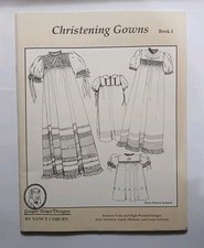CHRISTENING GOWNS Book I + Patterns NB-L Heirloom Sewing Coburn '98 Ginger Snaps