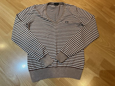 FRED PERRY BROWN MIX STRIPED LONG SLEEVE JUMPER SIZE 10/12
