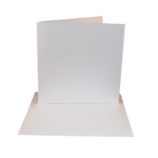 8" x 8" White Cards with Matching Envelopes - Pre Scored Single Fold Cards
