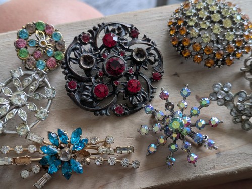 Vintage brooches marcasite - 10,