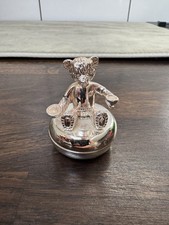 Vintage Wedgwood Bear Trinket Tooth Box With Lid Stunning Silver Colour