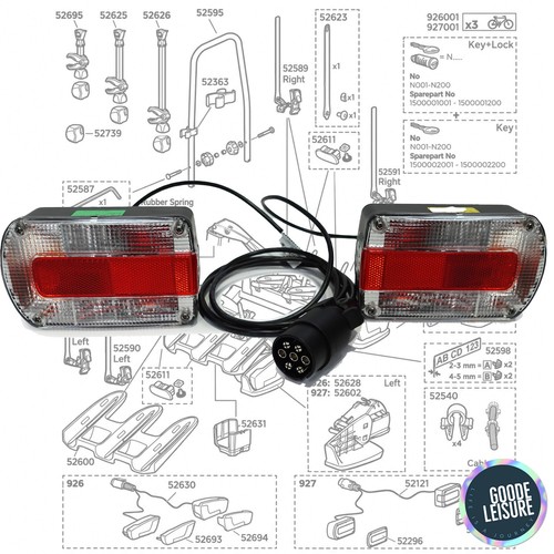 Thule lamp light cable - cable, set
