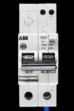 ABB WYLEX 16 AMP CURVE C 10kA 30mA DOUBLE POLE RCBO MCB RCD TYPE AC PSBS 16/2