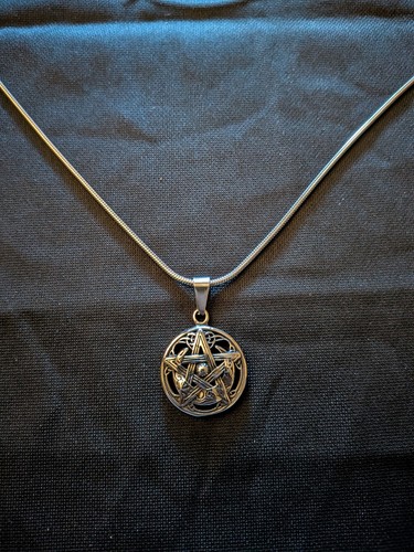 Pentagram crescent moon - crescent,