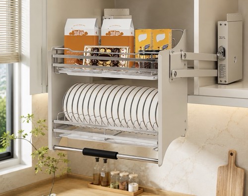 Pull down cabinet organizer - pull,