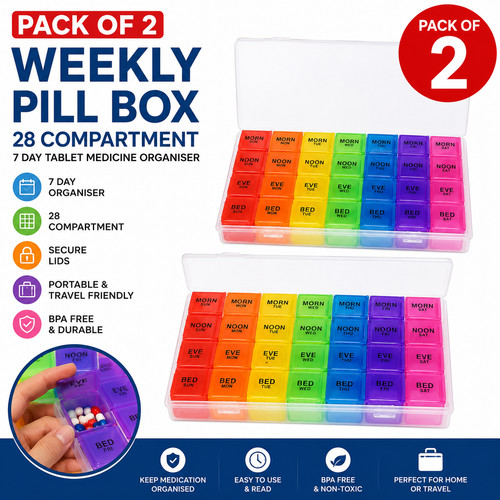 Day weekly pill box - weekly,