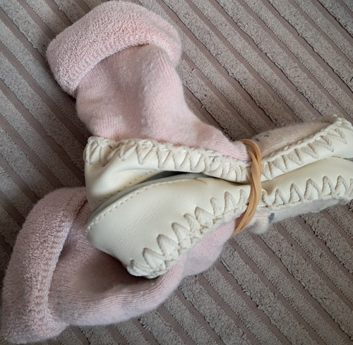 Pink cream moccasin bootie - pink,