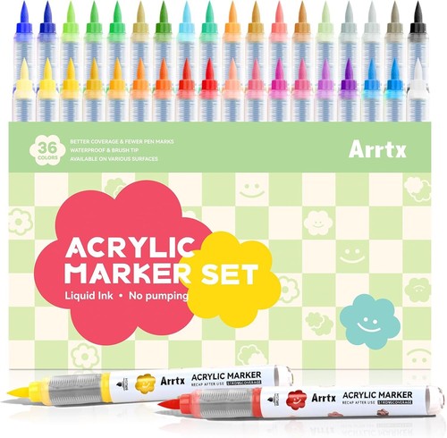 Arrtx acrylic markers - acrylic, 36