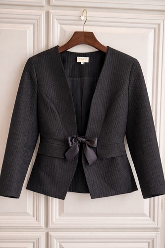 Paule black textured bow - ka,