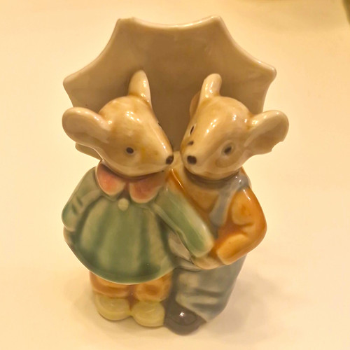 Ceramic pottery mouse couple - mouse,