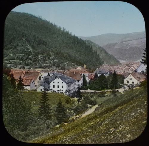 Magic lantern slide triberg - lantern,