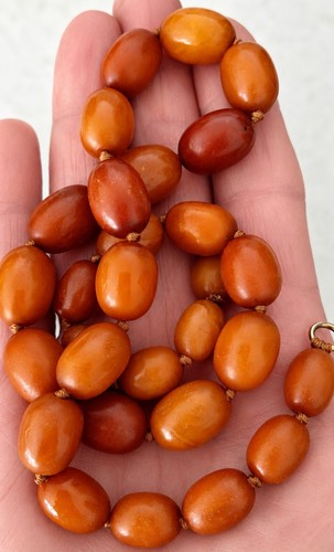 Vintage amber necklace - vintage,