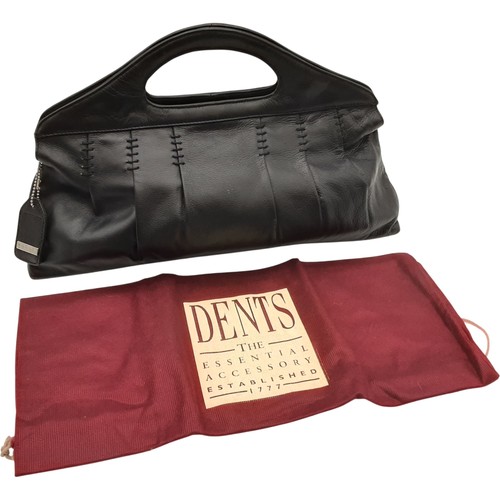 Dents black leather clutch bag - dents,