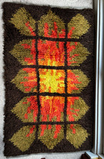 Vintage 1970s brown orange - vintage,