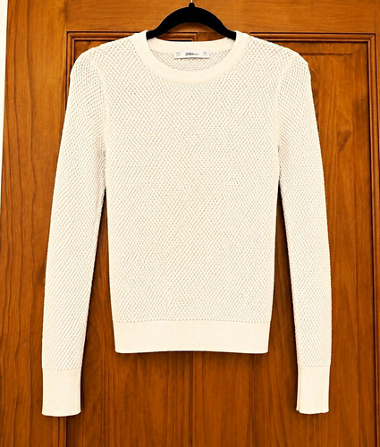 Zara knit cream textured - zara,
