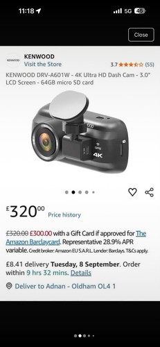Kenwood dash cam ultra - cam,