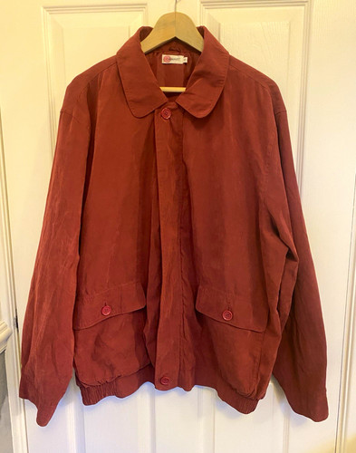 Damart men red lined jacket - damart, men's