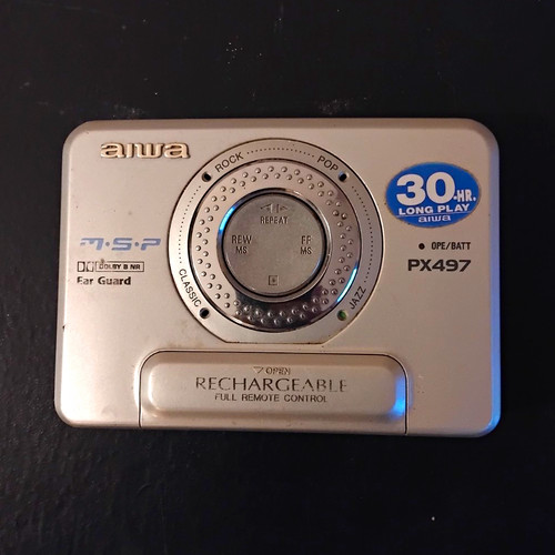 Aiwa px497 portable cassette - aiwa,