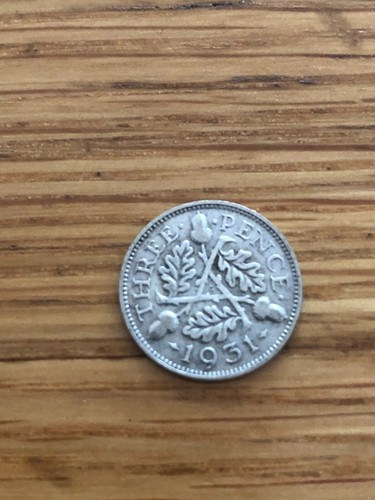 1931 silver threepence - silver, lots