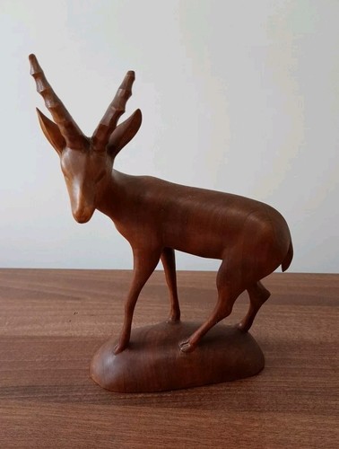 1970s large wooden - wooden, gazelle