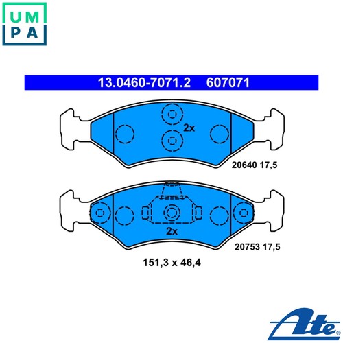 Brake pad set - disc,