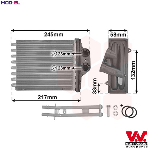 Heat exchanger interior - heat,