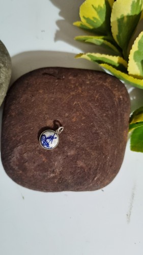 Blue and white - and, enameled