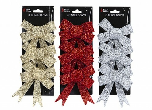 Sparkling tinsel bow - sparkling, christmas