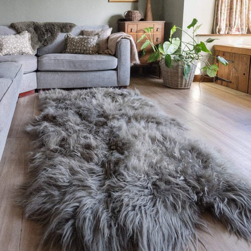 Icelandic sheepskin rug olive - icelandic,