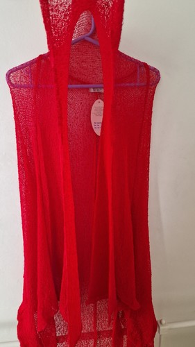 Red bolero hooded jacket - red,