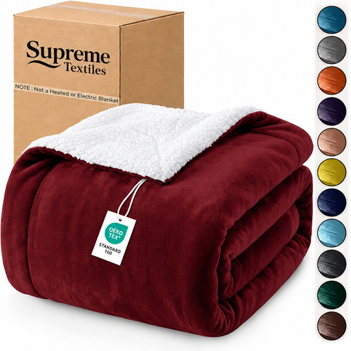 Sherpa fleece blanket heavy - sherpa,