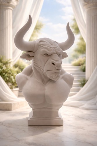 Minotaur bust printed - minotaur,