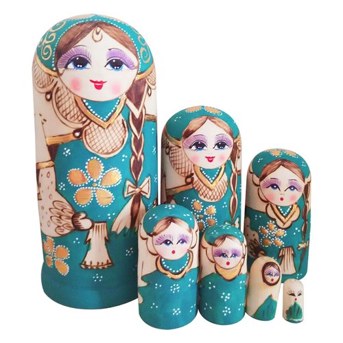 Russian nesting doll wood - 7x,