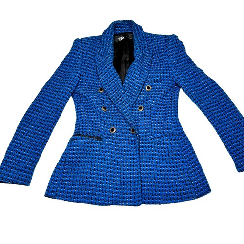 Zara blue textured knit - blue,