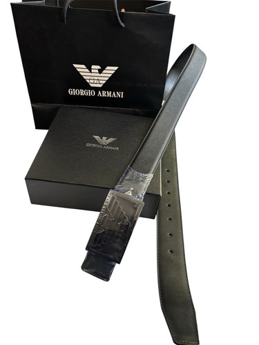 Giorgio armani black leather - black,